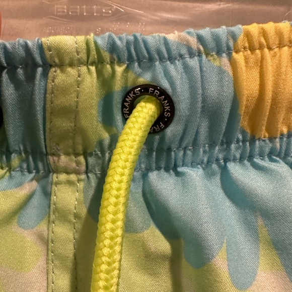 Franks Swim Trunks Size XL Green, Blue, and Yellow - Picture 3 of 4